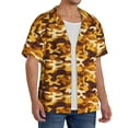 thumbnail image 2 of Pofeuu Desert Camouflage Print Mens Casual Short Sleeve Shirts Beach Summer Spread Collar Pocket Tops Men's Casual Short-sleeved Shirt-Small, 2 of 5