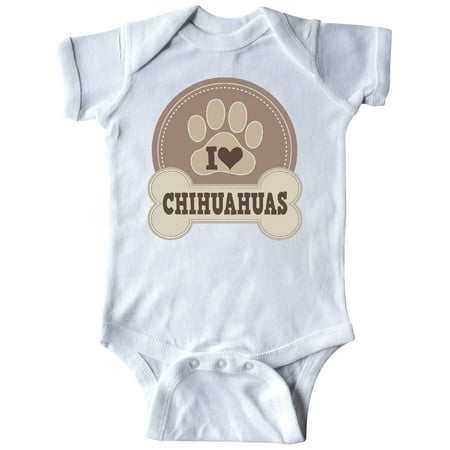

Inktastic I Love My Chihuahua dog Gift Baby Boy or Baby Girl Bodysuit
