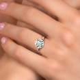 thumbnail image 4 of Gem Stone King 10K White Gold Green Prasiolite Solitaire Engagement Ring for Women | 2.40 Cttw | Round 9MM | Gemstone Birthstone | Size 9, 4 of 6