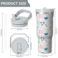 thumbnail image 4 of Modern 30oz Handheld Travel Tumbler with Handle – Double Wall Stainless Steel Insulated Cup, Flip Straw Lid, Leak-Proof & BPA-Free for Hot and Cold Drinks – Durable Coffee & Juice Mug White, 4 of 7