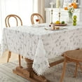 thumbnail image 4 of High Quality Washable Cotton Wrinkle Free Tablecloth with Tassel, 4 of 5