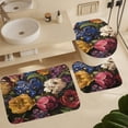thumbnail image 6 of Shower Curtain Sets 4 Piece Roses Tulips Peonies Violets And Lilies Non-Slip Rugs And Toilet Mat Lid Rug Accessories Colorful Bright Spring Natural Bathroom Decor Set with Accessories, 6 of 8
