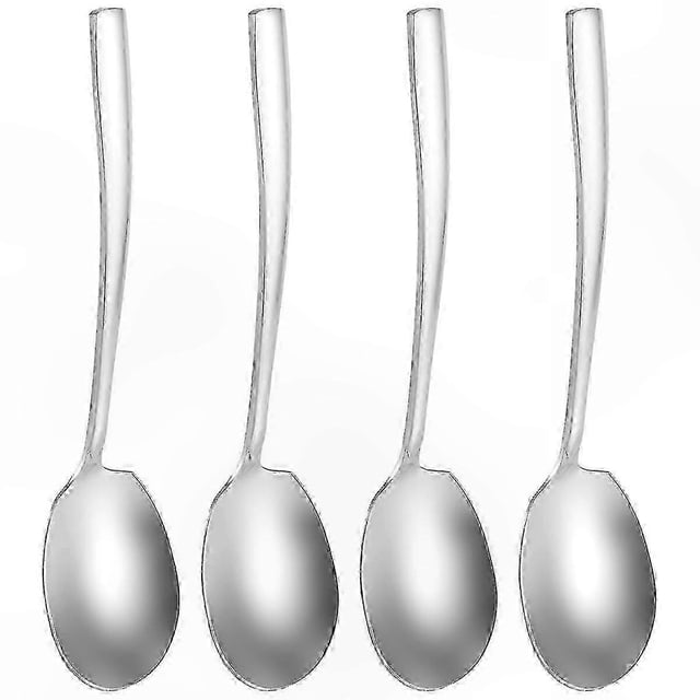 4-Piece Stainless Steel Serving Spoon Set, Mirror Finish for Buffet, Banquet, Party, and Holiday Use