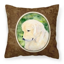 Carolines Treasures SS8757PW1414 Golden Retriever Fabric Decorative Pillow, 14Hx14W, multicolor