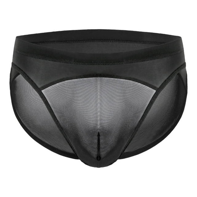 Briefs for Men, Mens Breathable Mesh Boxers Cotton Solid Color Shorts Briefs