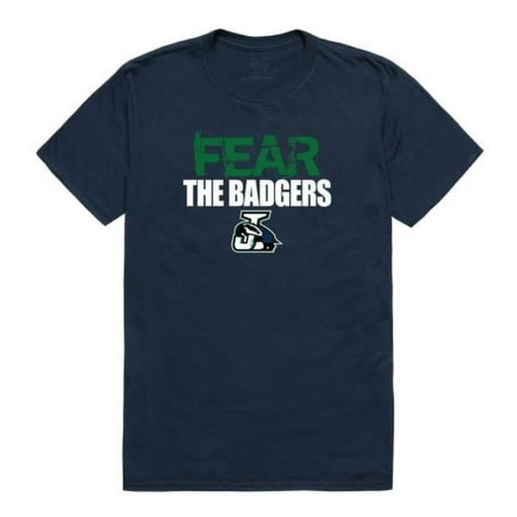 Northern Vermont University Badgers Fear College T-Shirt, Navy - Extra Large