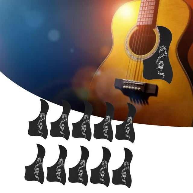 Golpeador de guitarra acústica, 10 piezas Golpeador de guitarra acústica Placa protectora de guitarra Golpeador de guitarra Funcionalidad versátil
