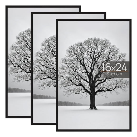 Sindcom 16x24 Picture Frames , Gallery Wall Poster Frames Set of 3 , Black