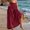Red, variant on WWV Womens Skirt Elastic Waisted Pocket Wide Leg Bohemian Skirt Dress Summer Solid Color Leisure Ladies Loose Fit Holiday Skirt Army Green L