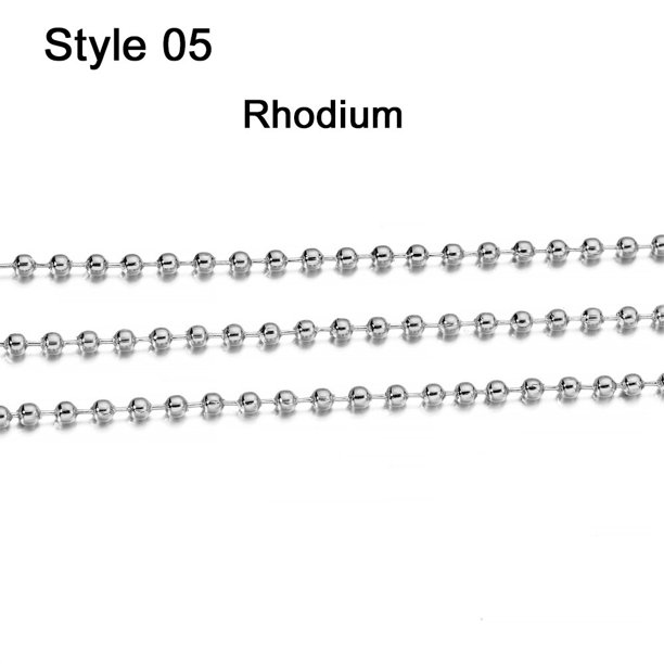 5 m/lote 1,3-2,5mm oro rodio cobre a granel fino collar cadena para DIY fabricación de joyas suministros cadenas accesorios Tan Jianjun unisex