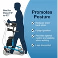 thumbnail image 2 of Lumex Gaitster Upright Walker, Stand Up Forearm Walker, Padded Seat, Large 9" Wheels, 2 of 6