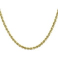 thumbnail image 2 of Solid 14K Yellow Gold 3.6mm Diamond-cut Quadruple Rope Lobster Lock Chain - 22", 2 of 8