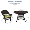 thumbnail image 4 of Jeco 5 Piece Resin Wicker Outdoor Patio Dining Set in Espresso w/Green Cushion, 4 of 10