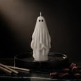 thumbnail image 4 of Halloween Decor Ghost Candles, Cute Taper Candle Spooky Tabletop Novelty Party Favor Basket Stuffer, Gothic Decoration Indoor Gift for Mantel Halloween Table Centerpiece, 4 of 7