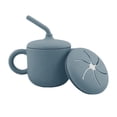 thumbnail image 1 of Tazas Vasos de silicona 2 en 1 para bebés con pajita y tapa para taza de refrigerio Vasos de silicona para bebés pequeños Taza de entrenamiento con asas Vaso con pajita a prueba de derrames Sin BPA Ap Abanopi Tazas, 1 of 7