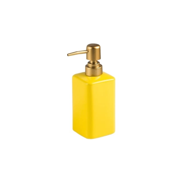 Dispensador de jabón de cerámica con bomba, dispensador de loción líquida for champú, baño y cocina.