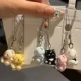 thumbnail image 5 of LLavero bonito de gato pequeño de dibujos animados para mujer, cadena para teléfono, llavero de resina, colgante para bolso, llaveros para pareja, reg, 5 of 5