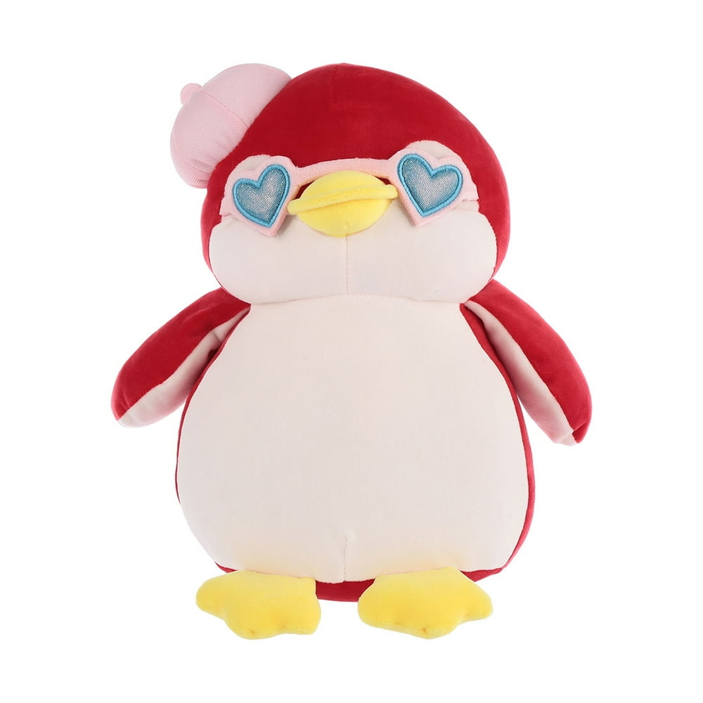 MINISO Cute Penguin Plush Toy Lovely Stuffed Animal with Pink Hat