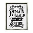 thumbnail image 2 of Stupell Industries Please Remain Seated Humorous Vintage Bathroom Saying Graphic Art Luster Gray Floating Framed Canvas Print Wall Art, Design by Lettered and Lined, 2 of 5