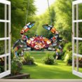 thumbnail image 3 of 2D Acrylic Crab Window Hanging, Vibrant Stained Glass Marine Design, Ideal Gift for Beach Lovers, Marine Enthusiasts, and Indoor Decor, 3 of 4