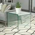 thumbnail image 1 of Gymax Table d'Appoint en Verre Trempé Transparente Table d'Appoint de Sofa Table d'Accent Salon, 1 of 10