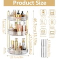 thumbnail image 4 of Asnews 360° Rotating Makeup Organizer, 3 Tier Adjustable Perfume Organizer for Dresser, Multi-Function Spinning Cosmetics Skincare Storage for Bedroom, Dresser, Countertop (Clear, 3 Tier), 4 of 9