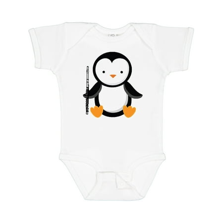 

Inktastic Flute Penguin Music Gift Baby Boy or Baby Girl Bodysuit