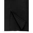 thumbnail image 5 of Made by Olivia Women's Solid Back Slit Scuba Bodycon Pencil Skirt, 5 of 5