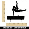 thumbnail image 2 of Pommel Horse Artistic Gymnastics Square Rubber Stamp Stamping Scrapbooking Crafting - Small 1.25in, 2 of 7