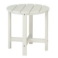 thumbnail image 3 of Tcbosik Wooden Round Side Table, Small End Desk for Indoor Outdoor, White, 3 of 10