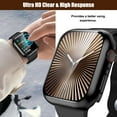 thumbnail image 5 of HOMEYA [2 Pack] 2 in 1 Waterproof Case for Apple Watch Screen Protector,46mm Series 10 Accessories with Tempered Glass Film Protective & PC Bumper Cover,Compatible iWatch 46mm,Clear&Black, 5 of 9