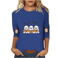 thumbnail image 2 of Warop Women's Halloween Fashion Printed 3/4 Sleeve Tops Casual Tunic Round Neck Blouse Loose Fit Pullover T Shirts, 2 of 5