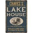 thumbnail image 1 of CHAVEZ'S Lake House Blue Cabin Home Decor 8 x 12 Matte Finish Metal 108120038118, 1 of 1