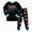 H01-Black, variant on TOWED22 Toddler Baby Girl Fall Winter Outfit Print Long Sleeve Sweatshirts and Stretch Pants Infant Girl Clothes Size:1-2 Y,Color:Black