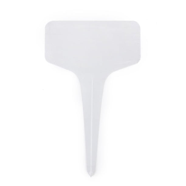 KAKOWELY 100 etiquetas de plástico tipo T para plantas, 10 x 6 cm, para viveros y jardines (blancas)