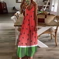 thumbnail image 4 of Watermelon Background with Seed Sleeveless Dress Loose Women's Dress Dresses Luxury Evening Dresses, 4 of 9