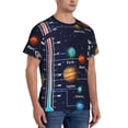 thumbnail image 2 of Bixox Men's Solar System Printed Short Sleeve Skinny Athletic T-Shirt, 2 of 6