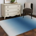 thumbnail image 3 of Area Rugs for Living Room Bedroom, Navy Blue Grey Ombre 4'x6' Rug Washable Carpet Runner Indoor Outdoor, Farmhouse Gradient Minimalist Non Slip Accent Floor Mats Rug for Kitchen, Office, 3 of 8