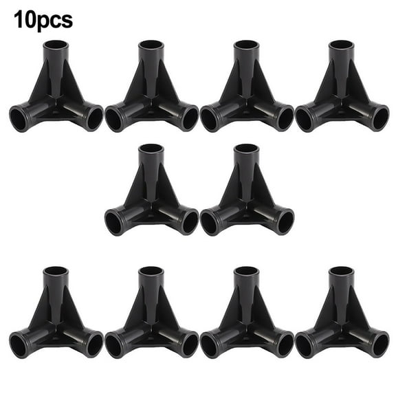 10pcs Camping Tent Pole Tee Connector for Wardrobes and Garden Racks I D 19mm