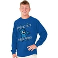 thumbnail image 5 of Vintage Mega Man Check These Out Unisex Plus Size Long Sleeve Tee Shirt Brisco Brands 2X, 5 of 6