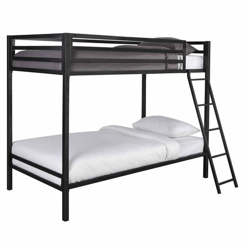 Mainstays Premium Twin Over Twin Metal Bunk Bed, Multiple Colors