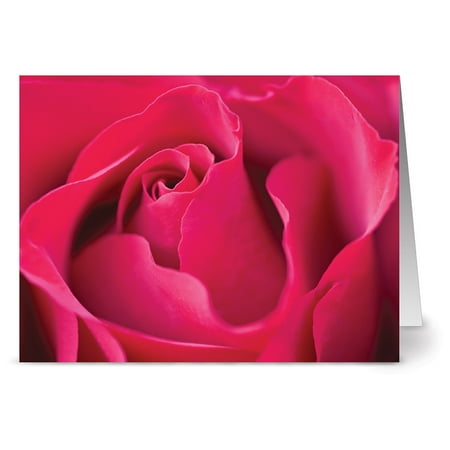 Florals Garden Note Card - 24 Floral Note Cards - A Rose By Any Other Name - Blank Cards - Yellow Envelopes Included
