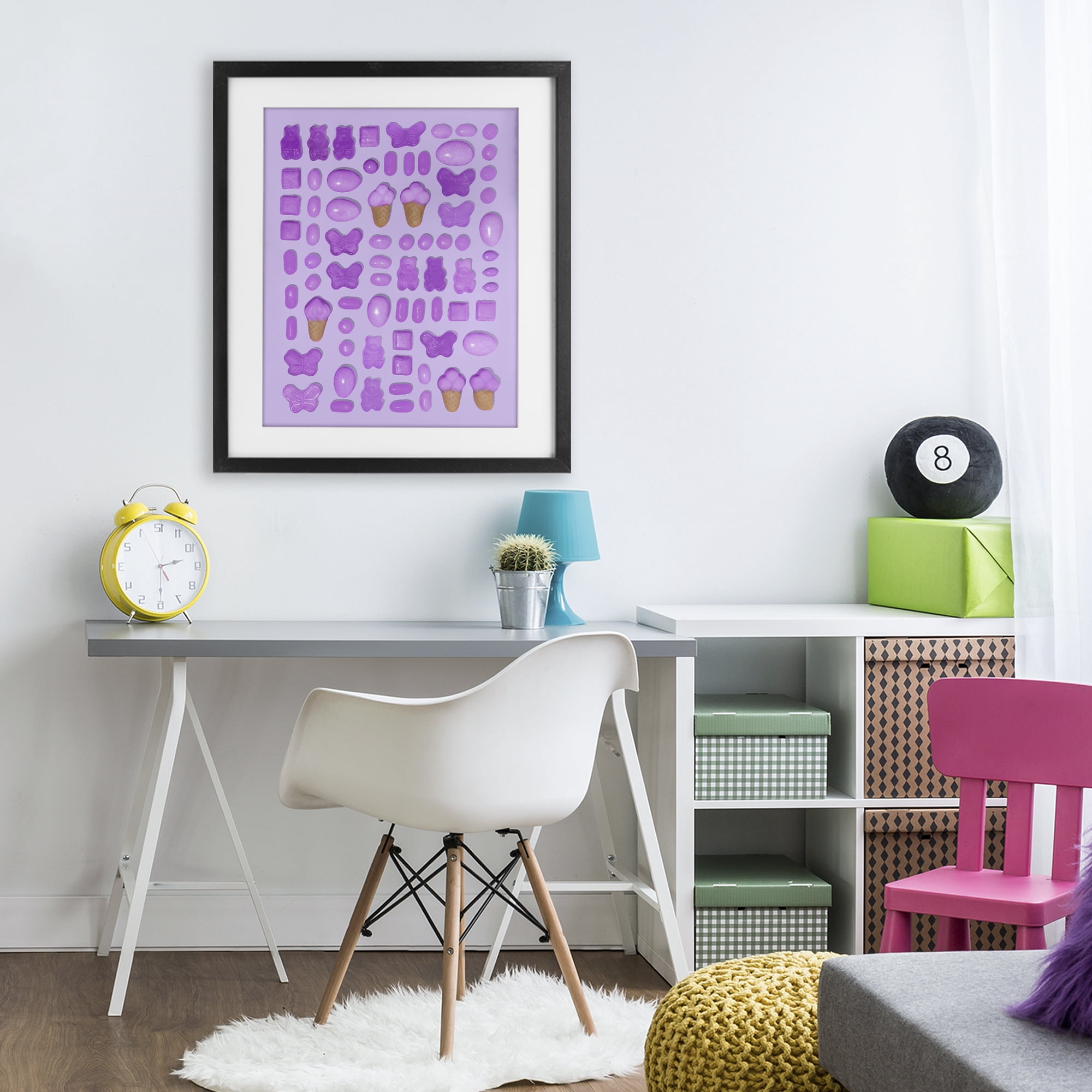 Stupell Industries Lilac Purple Toned Candies Black Framed Print Under Glass, design by LISH Creative
