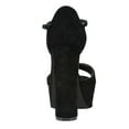 thumbnail image 4 of FSJ Women Fashion Platform Chunky High Heels Ankle Strap Comfy Open Toe Block Heels Sandals Wedding Party Summer Dress Shoes Size 12 Black, 4 of 4