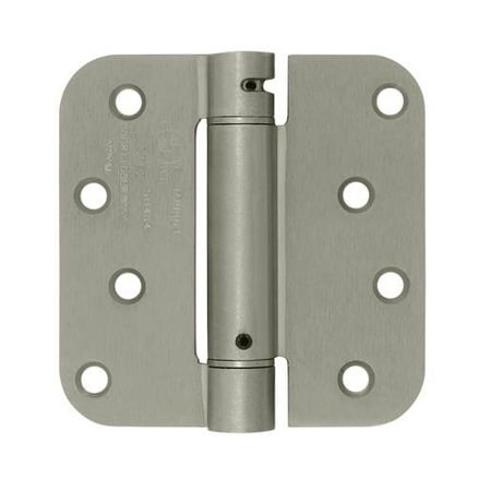 - 4 in. x 4 in. x 0.63 in. Radius Single Action Steel Spring Hinge (Oil Rubbed Bronze)