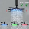 thumbnail image 4 of Thermostatic Shower Faucet Set 8"LED Rain Shower Head Combo Massage Mixer System, 4 of 14