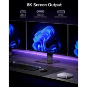 MINISFORUM AI X1 Pro-370 Mini PC AMD Ryzen AI 9 HX 370(12C/24T) 64GB DDR5 2TB SSD, HDMI|DP|2xUSB4 Output, 2xRJ45 Port, WiFi7, BT5.4 Desktop Computer