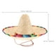 thumbnail image 4 of Sombrero de paja mexicano con ribete, accesorio para disfraz mexicano, para adultos y niños, para fiestas, 43 cm de diámetro, color beige, 4 of 8