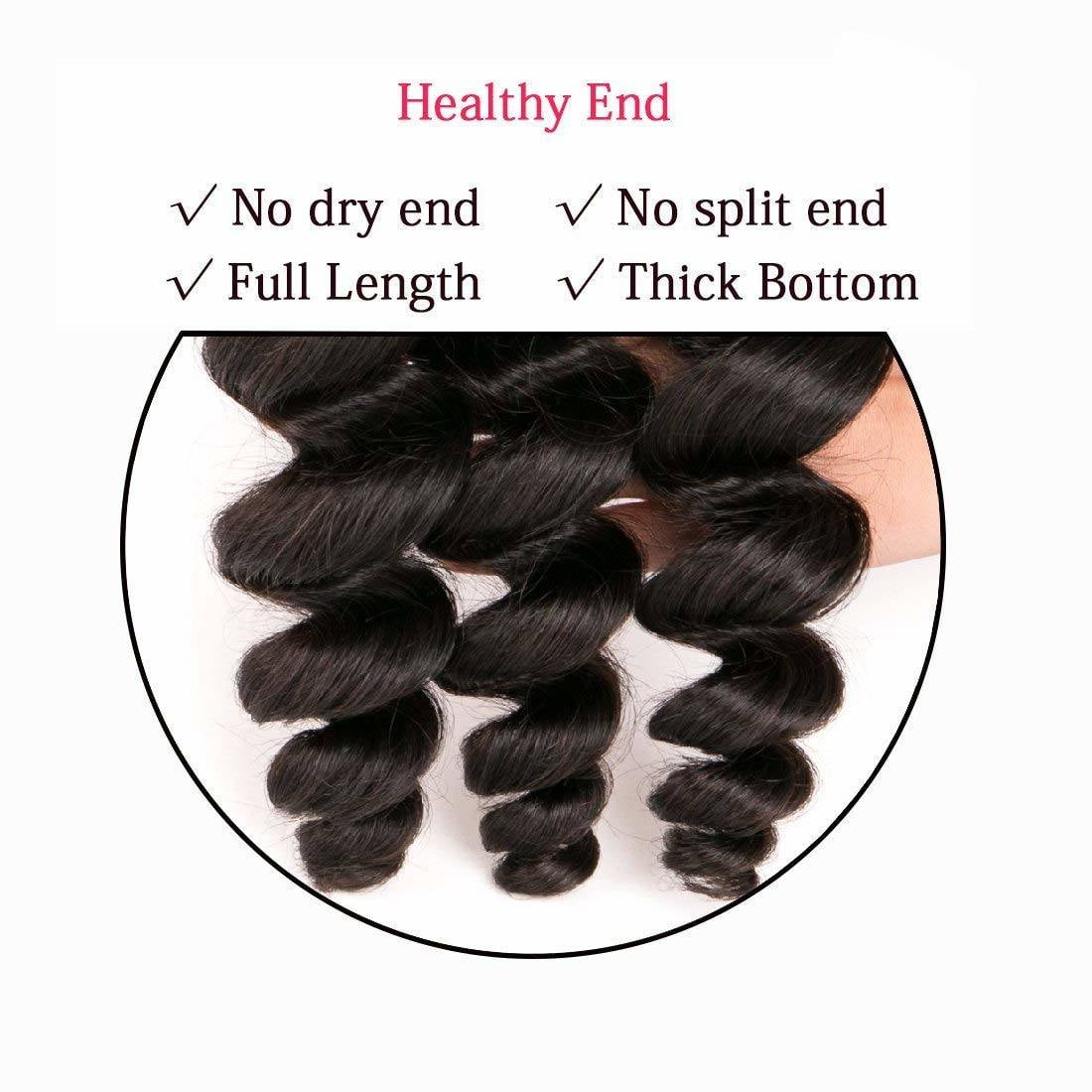 Loose Wave Bundles Human Hair 1 Bundle Unprocessed Virgin Human Hair Natural Color Hair Extension for Black Women