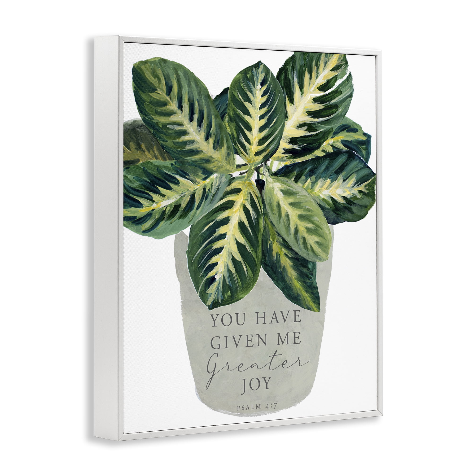Stupell Industries Prayer & House Plant White Framed Giclee Art, design by Lanie Loreth